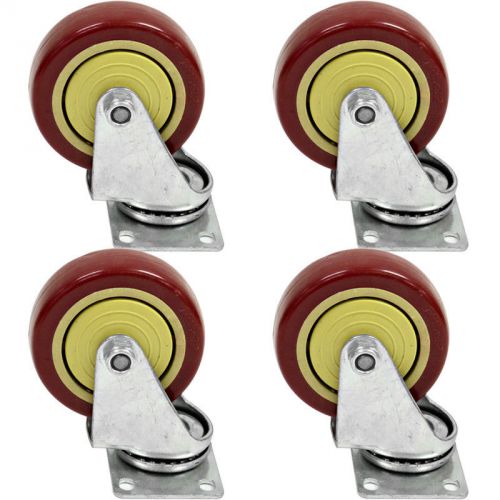 Seismic audio 4 non-locking 4&#034; swivel casters heavy duty rubber wheel for sale