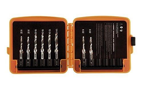 Klein tools 32217 drill tap tool kit, six tap sizes plus two extra of the for sale