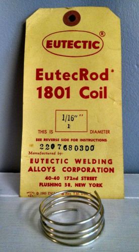 Silver brazing wire solder 51% 1/16&#034; one quarter troy oz eutectic eutec rod 1801 for sale