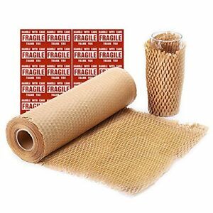 METRONIC Packaging Paper 12&#034;x128&#039; Honeycomb Cushioning Wrap Roll Perforated-P...