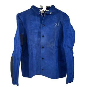 Air Liquide Premium Quality Dark Blue Leather Welding Jacket Medium NEW SEALED