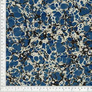 Grade B Hand Marbled Paper for Bookbinding 48x67cm 19x26in Silver Series d404