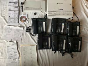 Panasonic KX-TA824 TVS-50 Voice Phone System 6 Phones - Untested