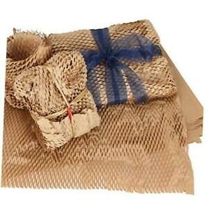 100 Sheets Honeycomb Packing Paper for Moving Breakables, Brown Packaging