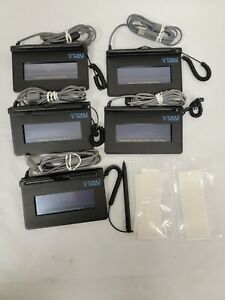 Lot of 5 Topaz Systems T-S460-HSB-R SigLite LCD 1x5 Signature Pads