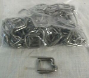 Store Display Fixtures 50 NEW METAL BUCKLES FOR 1/2&#034; POLY STRAPPING