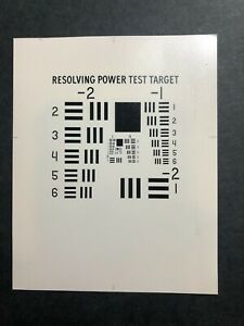 Resolving Power Test Target  *Optical Resolution Test Target*  4&#034; x 5&#034;