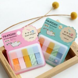 Candy Colored Stick Markers Book Page Index Flag Sticky Note School Stationery