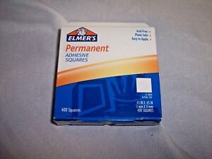 Glue Spots 2 Elmer&#039;s Permanent,Thin Medium 400 Squares,45 x .45, Acid Free,
