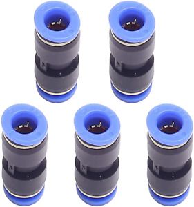 DEVMO 5PCS 4mm to 6mm Tube Air Pneumatic Push in Straight Gas Fittings Plastic