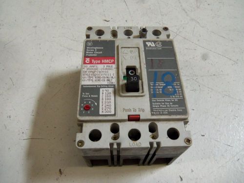 Westinghouse hmcp030h1c circuit breaker 30 amp *used* for sale