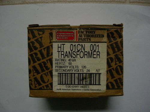 One  HT   01CN   001 40 VA Transformer, 120 VAC X 24 Volt Secondary.