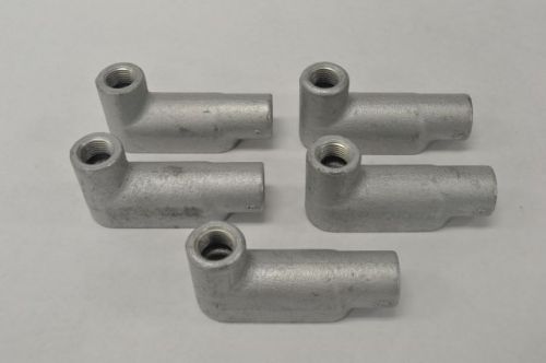 LOT 5 CROUSE HINDS LB-17 1/2IN NPT CONDUIT CONDULET BODY OUTLET RIGID B235208