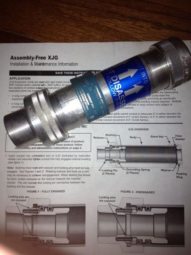 Crouse hinds 3/4&#034; conduit expansion fitting or joint with intregal grounding for sale