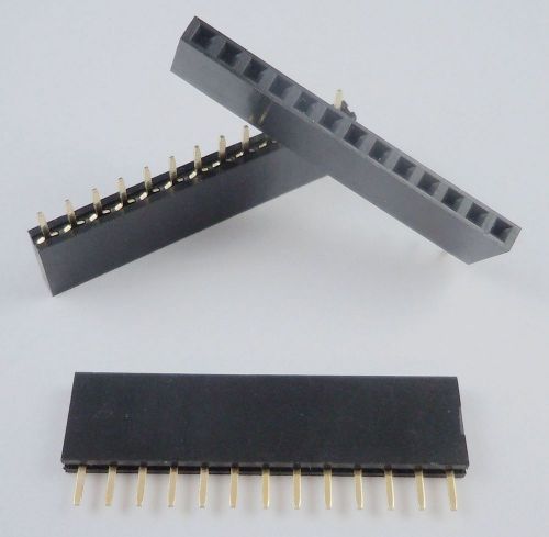 100 Pcs 2.54mm Pitch 13 Pin Single Row Straight Female Pin Header Strip PH:8.5mm