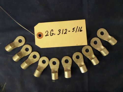 10) 2 gauge battery / welding / electrical cable tinned copper lugs .312 / 5/16 for sale