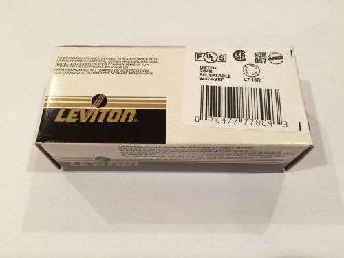 Leviton 2-p 3-w lock duplex receptacle ground cat 4750 15a-277v black new in box for sale