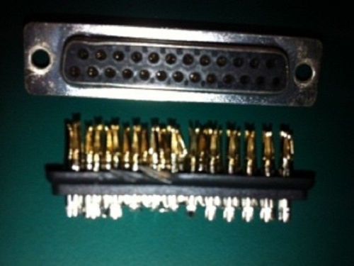 LOT 20 x DBS-F25SBTA FEMALE CONNECTOR with gold pins inside SCRAP GOLD-BRAND NEW