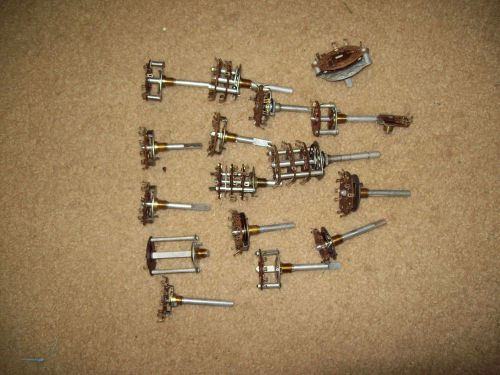 Rotary Switches-Lot of 17 useful for replacement, building, etc. Many different&gt;
