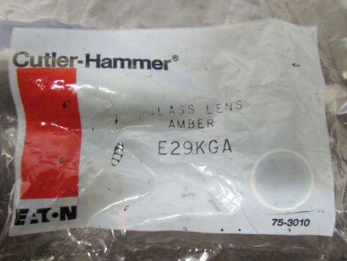 EATON CUTLER HAMMER Amber Indicating Pilot Light Glass Lens E29KGA