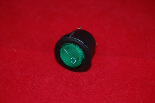5 pcs green light illuminated 2 position  rocker switch 3 pin 120v ac/dc for sale