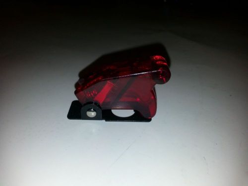 TRANSLUSCENT RED TOGGLE SWITCH SAFTEY COVER  HOT ROD RACECAR MOTORCYCLE BOAT