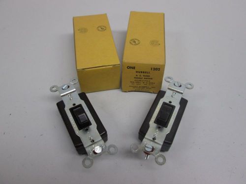 LOT 2 NEW HUBBELL 1202 TOGGLE SWITCH DOUBLE POLE 15A 120V D270507
