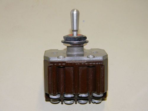 Aircraft avionics toggle switch 4pdt on-off-on, eaton, sealed, hardware, us made for sale