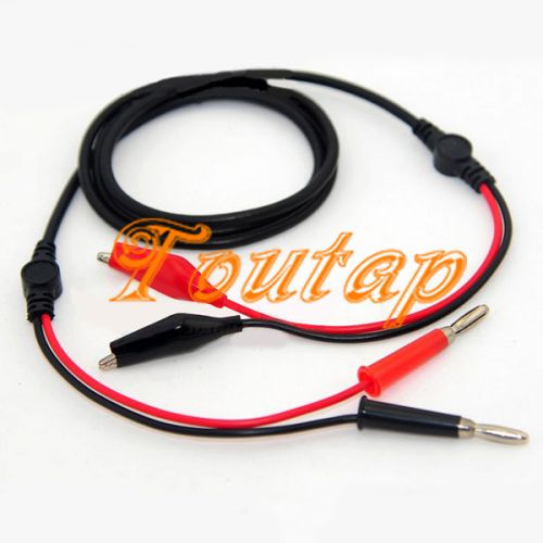 Dual Banana Plugs to Double Alligator Clips Test Lead Coaxial Cable 120cm 50?NEW