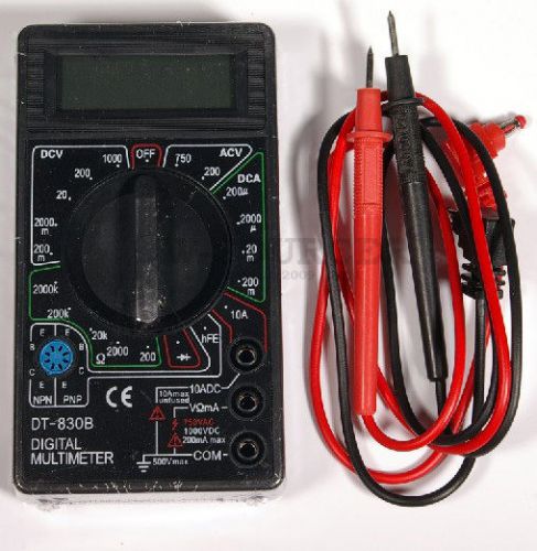 Handheld lcd digital voltmeter ohmmeter diode npn pnp transistor tester ammeter for sale