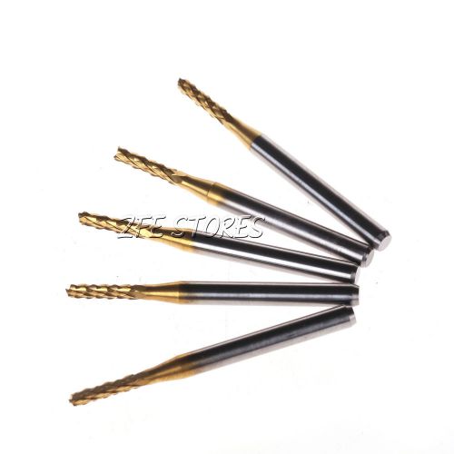 5x1.1mm 0.04&#034; Titanium Coated Carbide End Mill Engraving Bits for CNC/PCB New