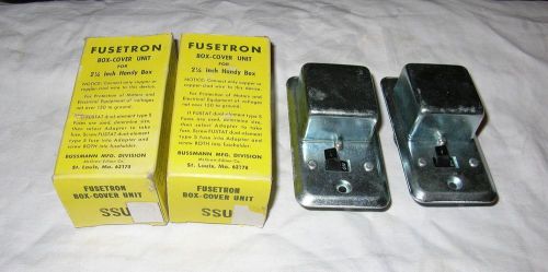2 Fusetron Box Cover Units SSU Fused Motor Protection Switch Up To 150 Volts