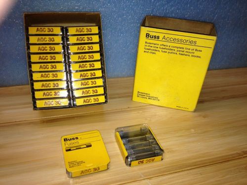 BUSS FUSES AGC-30 BUSSMAN 100 FUSES FREE SHIPPING