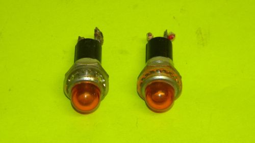Lot of 2 Dialco Mini Amber Pilot Light 75 Watt 125 Volt