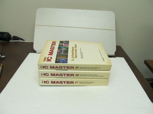 IC MASTER 1991 THREE VOLUME SET, 3787 TOTAL PAGES, SOFT BOUND, 6.4 LBS, USED