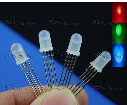 20pcs 4pin 5mm RGB Diffused Common Anode Tri-Color LED Lamp Emitting Diode