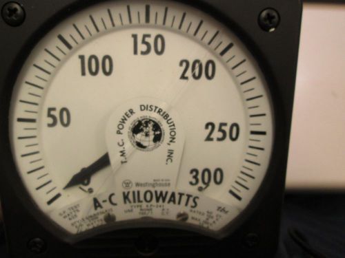 NEW WESTINGHOUSE KP-241 0-300 KW AC KILOWATT METER 120/150V 8A-12AMP