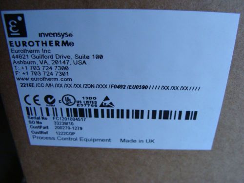 Nib eurotherm 2216e temperature controller w/ din rail mounting base for sale