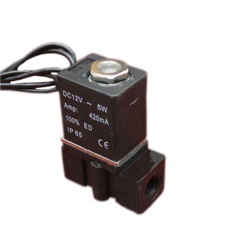 1/8&#034; Inch Plastic Electric Air Gas Water Solenoid Valve Normally Closed 12V