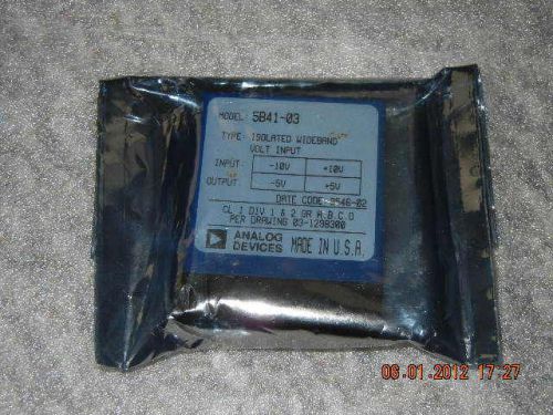 Analog Devices Isolated Wideband Volt Input Module, 5B41-03, NEW