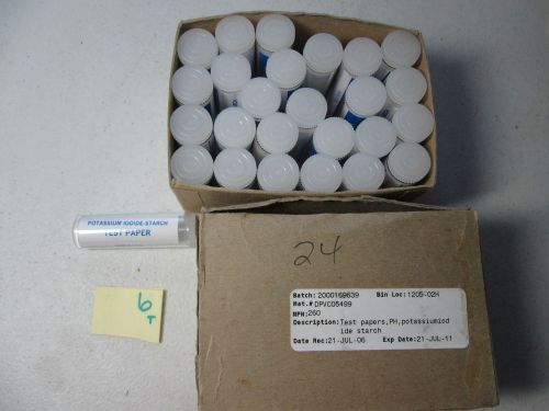 LOT OF 26 TUBES SARGENT-WELCH POTASSIUM IODINE STARCH TEST PAPER 100/TUBE (132)