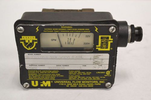 UFM SN-BSB3DGM-4-320V.9/32V1.0-A1NL INDICATOR 1/2 IN 0-3GPM FLOWMETER B313855