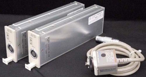 2x Ando AQ-2109 OPM Optical Power Meter Plug-In Module w/1x AQ-2719 FC Sensor