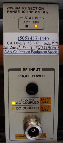Hp - agilent 70904a 100hz to 2.9 ghz rf section plug in for sale