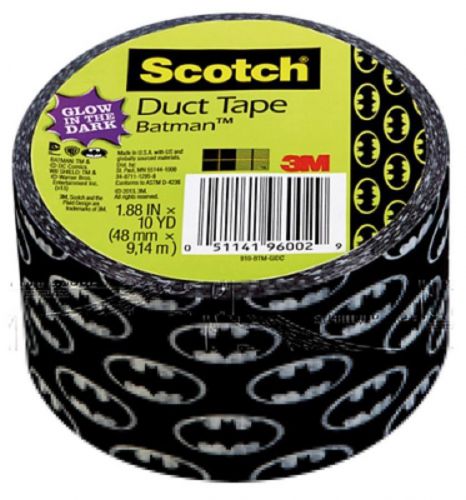 3M Scotch 1.88&#034; x 10 YD, Batman Glow In The Dark Duct Tape 910-BTM-GIDC