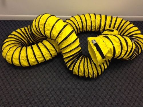 Blower ducting 8” x 25’ yellow/black hose schaefer duct for sale