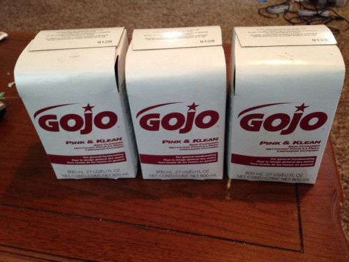 Lot of 3 gojo pink and klean skin cleanser 800ml for sale