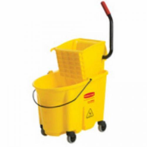 Rubbermaid 26/35 qt yellow mop bucket &amp; wringer  7580-21-yel for sale