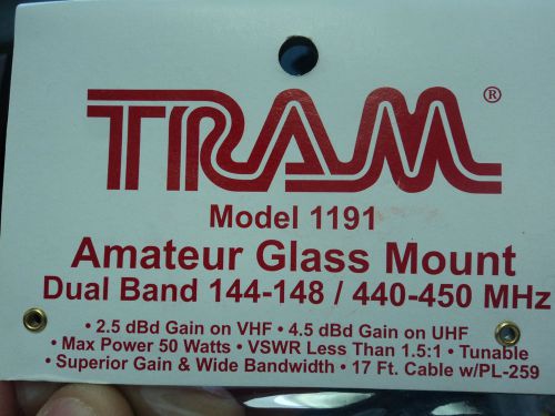 Motorola glass mount antenna 144 148 &amp; 440 450 mhz vhf uhf dual band mini u muhf for sale