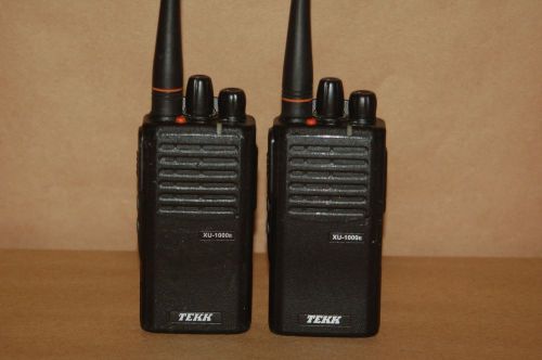 2 Tekk XU-1000e UHF 16 Channel Handheld Two-Way Radios